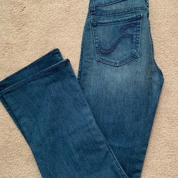 Rock & Republic Embellished  Wide Leg Jeans - Picture 2 of 9